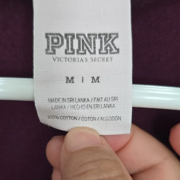 PINK Victoria's Secret Maroon V-Neck Sweater - Picture 2 of 7